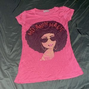 Miss popular (Melanin Magic) little girl kids casual fitted t-shirt